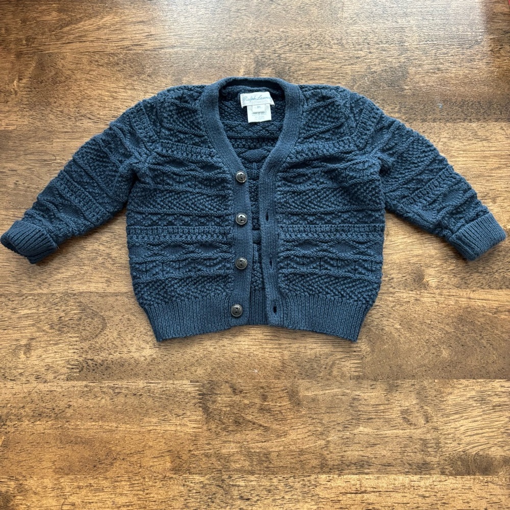 Ralph Lauren Navy Sweater size 9 months